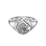 Sterling Silver Zodiac Signet Ring - 12x10mm Oval – Monkey