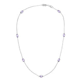 18ct White Gold Amethyst Necklace