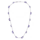 18ct White Gold Fancy Cut Amethyst Necklace