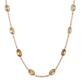 18ct Yellow Gold Light and Dark Citrine Necklace