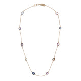 18ct Yellow Gold Fancy Colour and Fancy Shape Sapphire Necklace