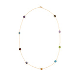 18ct Yellow Gold Assorted Gemstone Spectacle Necklace