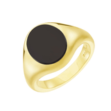 Yellow Gold Stone Set Black Onyx Signet Ring