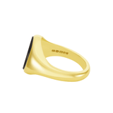 Yellow Gold Stone Set Black Onyx Signet Ring