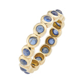 18ct Yellow Gold Cabochon Sapphire Full Eternity Ring