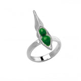 Sterling Silver Peapod Ring