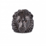 Oxidised Sterling Silver Proud Lion Ring