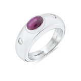 18ct White Gold Ruby And Diamond Ring