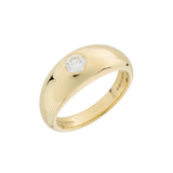 18ct Yellow Gold Diamond Gypsy Ring