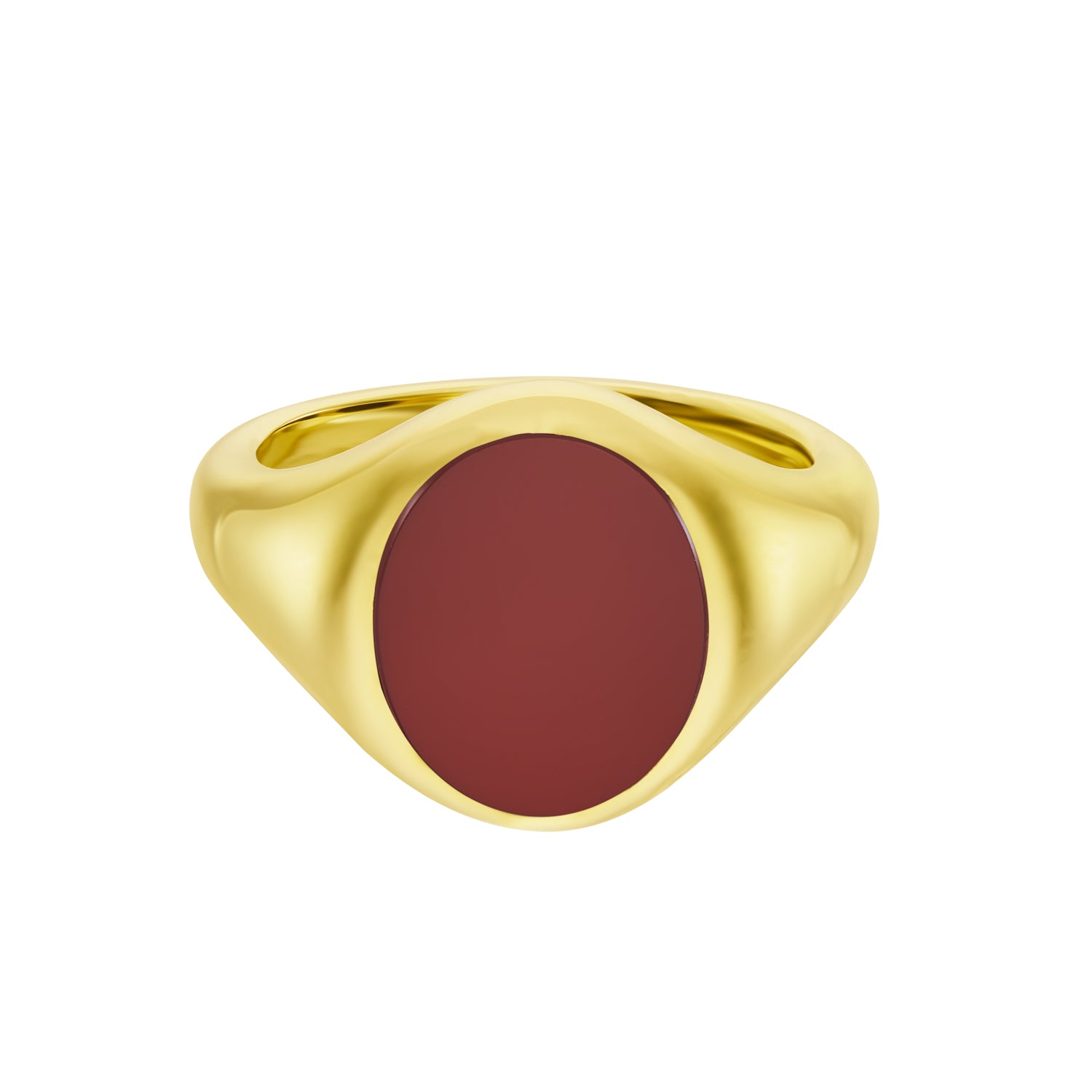 All Signets Yellow Gold Stone Set Cornelian Signet Ring (12x10mm) – Deakin & Francis