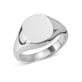 Sterling Silver Cushion Signet Ring (9x11mm)