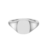 White Gold Cushion Signet Ring (9x11mm) – 9ct