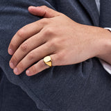 Yellow Gold Cushion Signet Ring (12x10mm) – 18ct