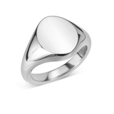 Sterling Silver Oval Signet Ring (14×11.5mm)