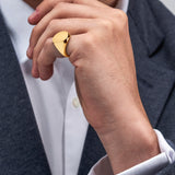 Yellow Gold Oval Signet Ring (15.5x13.5mm)