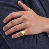 Yellow Gold Oval Signet Ring (12x10mm) – 9ct