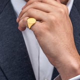 Yellow Gold Oval Signet Ring (16.5x14mm) – 18ct