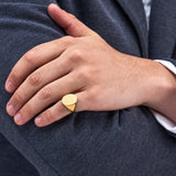 Yellow Gold Oval Signet Ring (16.5x14mm)