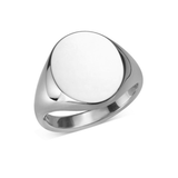 Sterling Silver Oval Signet Ring (16.5x14mm)