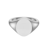 White Gold Oval Signet Ring (14.5x11.5mm) – 9ct