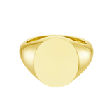 Yellow Gold Oval Signet Ring (15.5x13.5mm)