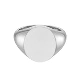 White Gold Oval Signet Ring (15.5x13.5mm) – 9ct