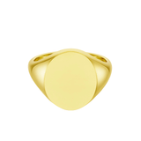 Yellow Gold Oval Signet Ring (16.5x14mm)