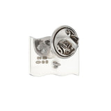Sterling Silver Hand-Enamelled American Flag Lapel Pin
