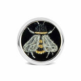 Sterling Silver Embroidered Bee Lapel Pin