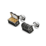 Sterling Silver Treasure Chest Cufflinks