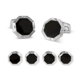 Octagonal Onyx Dress Stud Set