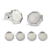 Octagonal Mother-Of-Pearl Dress Stud Set