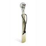 Travel Size Shoehorn with High Shine Skull Head