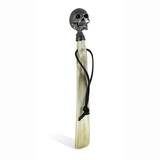 Travel Size Shoehorn with Matte Black Skull Head