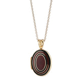 18ct Yellow Gold Black And Red Enamel Locket