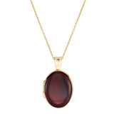 18ct Yellow Gold Red Enamel Locket Pendant