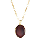 18ct Yellow Gold Red Enamel Locket Pendant
