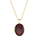 18ct Yellow Gold Red Enamel Locket Pendant