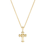 18ct Yellow Gold Diamond Cross Pendant