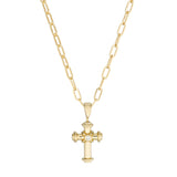 18ct Yellow Gold Diamond Cross Pendant