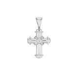 18ct White Gold Diamond Cross Pendant