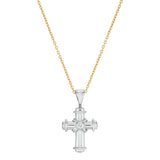 18ct White Gold Diamond Cross Pendant