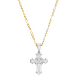 18ct White Gold Diamond Cross Pendant