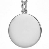 Sterling Silver 20mm Disc Pendant with Chain