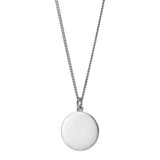 Sterling Silver 20mm Disc Pendant with Chain