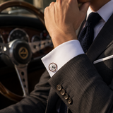 Sterling Silver Vintage Steering Wheel Cufflinks