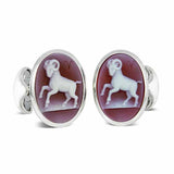 Sterling Silver Zodiac Cufflinks - Aries