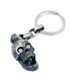 Large Skull Head Keyring with Popping Gem Eyes