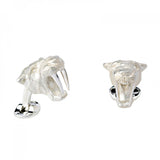 Sterling Silver Saber-Tooth Tiger Cufflinks