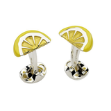 Sterling Silver Lemon Wedge Cufflinks